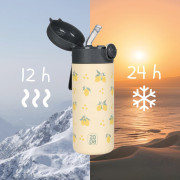 Termoska na tekutiny so slamkou a silikónovým držiakom 350 ml Zopa