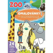 Maľovanky A4 so samolepkami Zoo