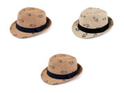 Detský letný klobúk/slamák auta