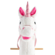 Hobby horse unicorn so zvukom a kolieskami Nia Baby Mix white