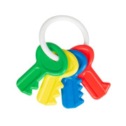 Detská hrkálka kľúče pastelové Akuku