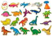 Drevené magnety 20 ks - dinosaury Viga