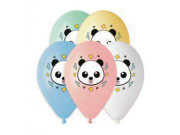 Balónik pastel 33 cm Panda potlač 10 ks