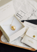 Tehotenský šperk bola Soul zlatá s brúseným povrchom + retiazka Moniel