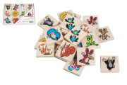 Pexeso Krtko spoločenská hra 24 drevených kameňov Detoa