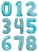 Nafukovacia číslica modrá 35 cm