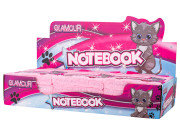 Glamour plyšový zápisník mačka 80 strán