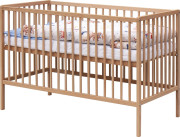 Detská postieľka s kompletnou výbavou prírodná 120 x 60 cm Doneto Scarlett