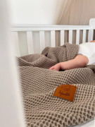 Waflová letná súprava vankúšika s prikrývkou Béžová Infantilo