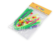 Kreatívna sada chlpaté drôtiky a brmbolce neónové