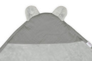 Deka s kapucňou Koala mušelínová 95 x 95 cm Babymatex Tmavo šedá