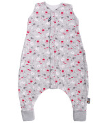 Letný spací vak s nohavicami bambus šedý rybičky