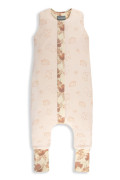 Celoročný spací vak s nohavicami Vintage Animals Sleepee Almond/Cream