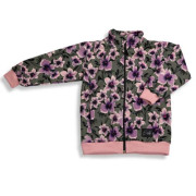 Mikina na zips Purple flower - zelená Esito