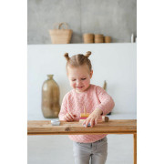 Farebná pyramída so sliepočkou - drevená skladačka 8 dielov Cubika