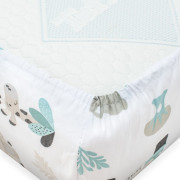 Bavlnená prestieradlo do postieľky Safari II 120 x 60 cm New Baby