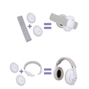 Chrániče sluchu 2v1 Baby & Junior 0-12r White Dooky