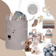 Kôš na hračky Premium Bouclé so šnúrkou 43 l Sipo