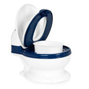 Detský nočník v tvare toalety s vyberateľnou nádobou a so štetkou