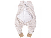 Letný spací vak s nohavicami bambus béžový s obláčikmi Vel.  110 cm Kaarsgaren