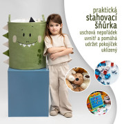 Kôš na hračky XL so šnúrkou, skladací bavlnený / 63 l Sipo