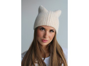 Dámska/dievčenská zimná čiapka s vlnou z angorského králika