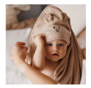 Detská osuška s kapucňou babyono 100x100 cm Králik