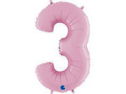Fóliový balónik pastel ružová 66 cm číslica