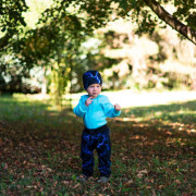Detské tepláky s vysokým pásom Blesk - čierna Esito