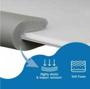 Bezpečnostná penová ochrana rohov 4 ks v tvare U, šedé