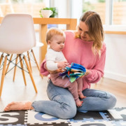 Penové puzzle, podložka Čísla, 10 ks, čierna/modrá/biela, BabyOno