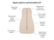 Celoročný spací vak a zavinovačka 2v1 Sleepee