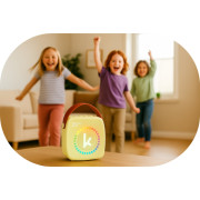 Bluetooth mini karaoke set s mikrofónom a reproduktorom Yellow