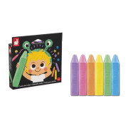 Colorino Farebné kriedy na chodník 6 farieb Janod