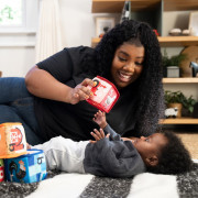 Hračka textilné kocky abeceda Alpha Stacks™ 4 ks 3 m+ Baby Einstein