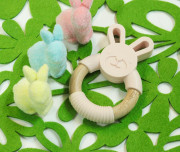 Bo Jungle hryzátko B-Teether Animal wood pink