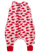 Merino spací vak ježko červený s nožičkami