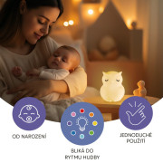 Silikónová LED nočná lampička s hudbou veľ. L Zopa