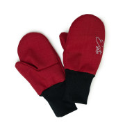 Zimné palcové rukavice softshell s baránkom Esito červená