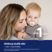 Cumlík svietiaci silikónový dynamický 2 ks Teddy Love 18 m+ Lovi