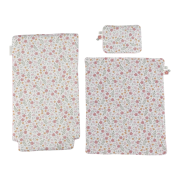 Kočík pre bábiky drevený s perinkou Pink Little Dutch