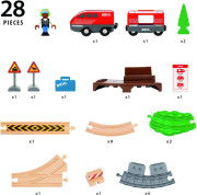 Vlaková sada s naťahovacím vláčikom