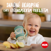 For Nature fľaša s kontrolou teploty 150 ml s úchytmi Nuk