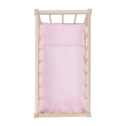 Drevená postieľka kolíska pre bábiky s obliečkami Baby Mix