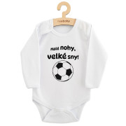 Detské body s potlačou New Baby Malé nohy, veľké sny!