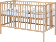 Detská postieľka s kompletnou výbavou prírodná 120 x 60 cm Dambi Scarlett