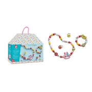 Atelier Sada Výroba šperkov Drevené korálky Kvetinová záhrada 4 ks Janod