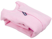 Letný spací vak s nožičkami ružový mušelín