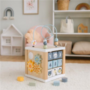 Drevená multifunkčná kocka Safari Montessori Baby Mix