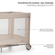 KINDERKRAFT Postieľka cestovná Joy 2 s doplnkami Beige